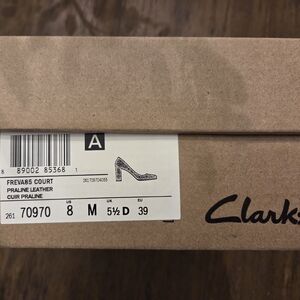 Clarks Praline Leather Heels